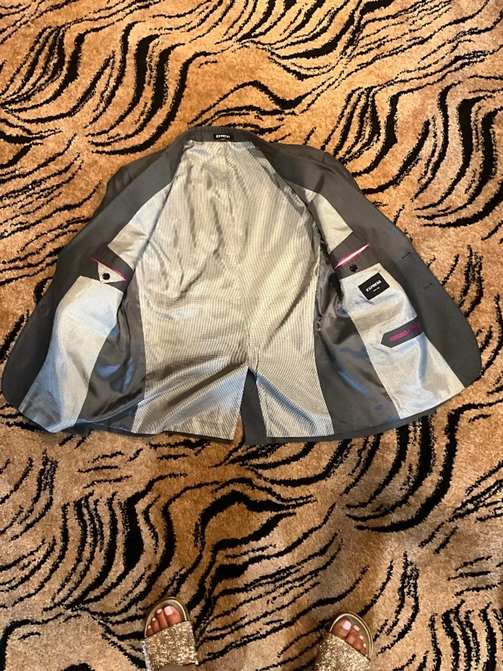 Express Extra Slim Cotton Suit Jacket - 42S